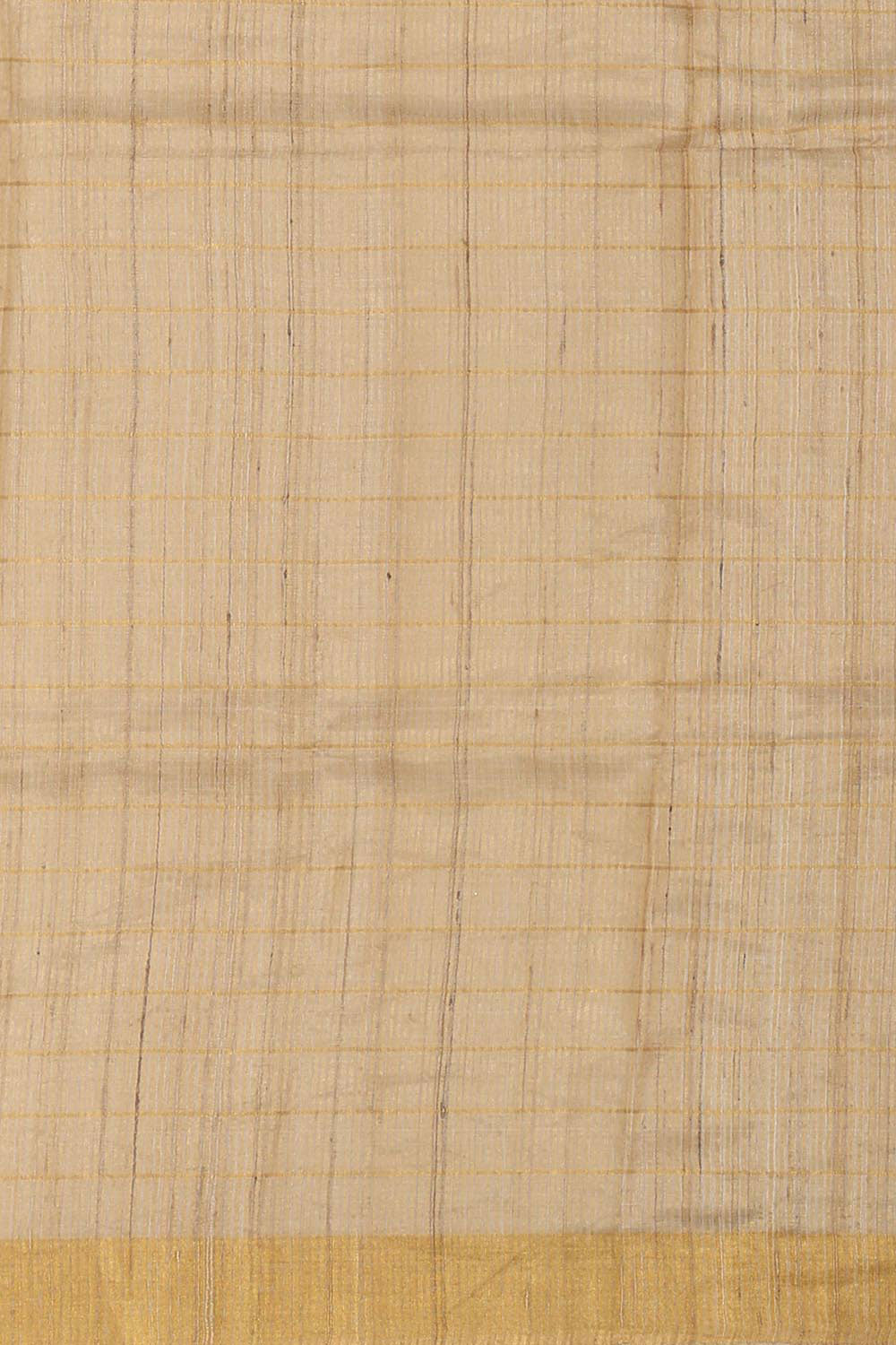 Image of Tussar Silk Cream Saree